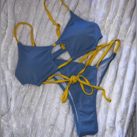 Blue & Yellow Bikini - Picture 2 of 7